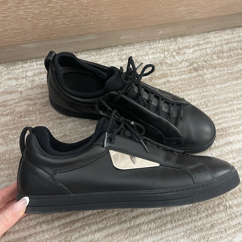 Men Fendi Black Monster Sneaker
